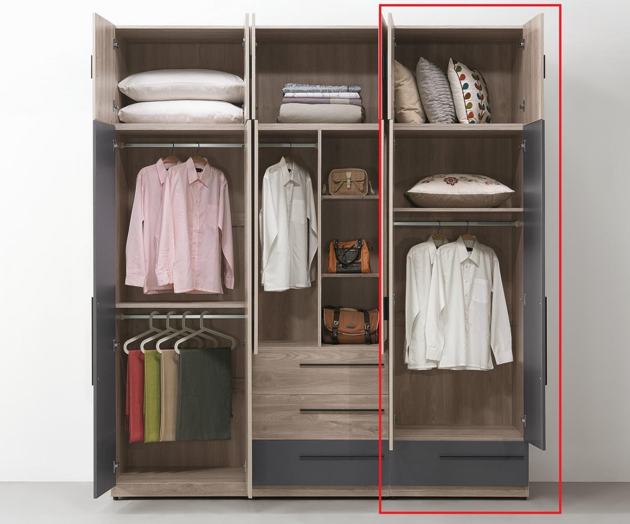 華沙2.5尺一抽高衣櫥